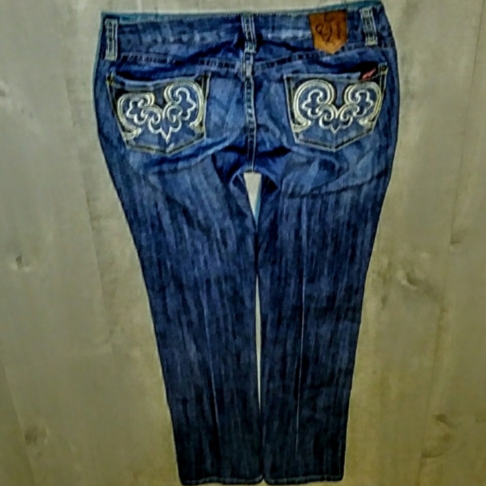 Angel Jeans Size 7 Low Rise Skinny Leg - Picture 3 of 10